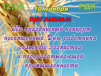 Концерт ко Дню работника сельского хозяйства и перерабатывающей промышленности